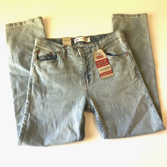 Levis 502 Regular Taper Boys Stretch Size 12H   32x27 Jeans - Picture 1 of 6
